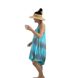 Kau wela Summer Mini Romper Beach Boho Romper Gypsy Overall Wide Leg Monstera